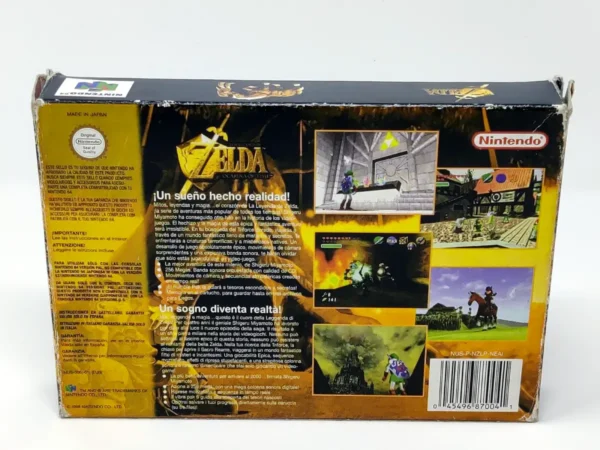 Lateral de la caja de The Legend of Zelda: Ocarina of Time (ESP) (Rebajado) para Nintendo 64