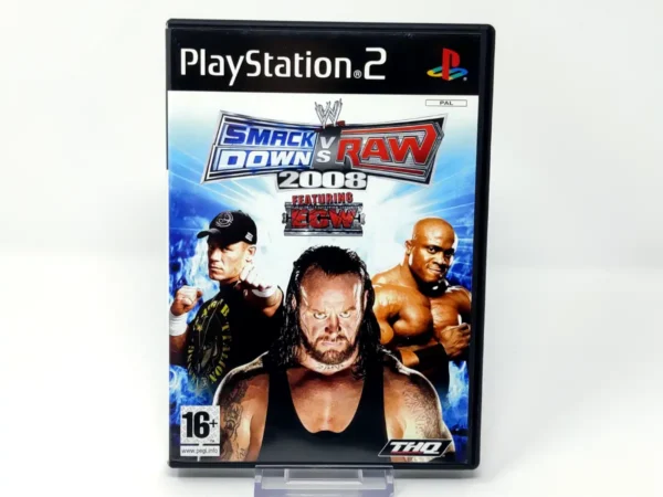 Portada de WWE SmackDown vs. Raw 2008 (ESP) (Rebajado) para PlayStation 2, edición PAL España, de segunda mano