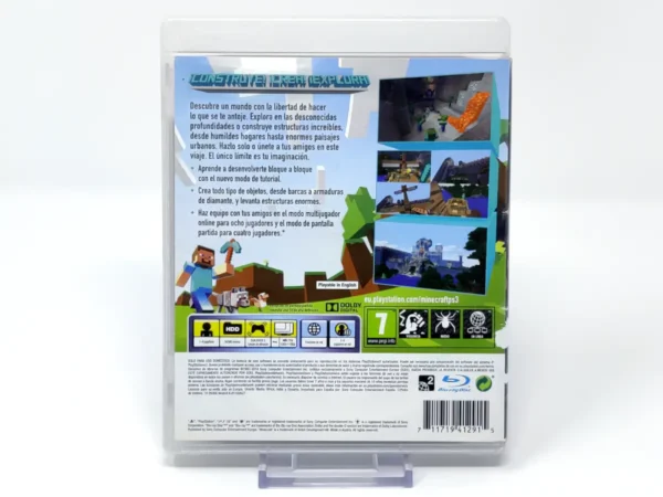 Parte trasera de Minecraft: PlayStation 3 Edition (ESP) (Rebajado) para PlayStation 3, edición PAL España