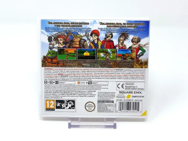 Parte trasera de Dragon Quest VIII: El Periplo del Rey Maldito (ESP) para Nintendo 3DS, edición PAL España