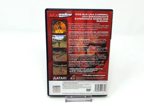Parte trasera de MX Rider (ESP) (Rebajado) para PlayStation 2, edición PAL España