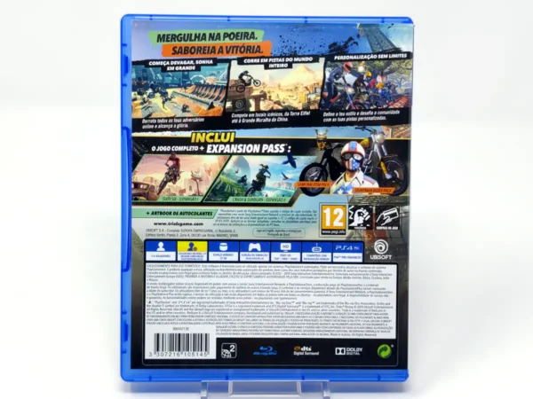 Parte trasera de Trials Rising (Gold Edition) (POR) para PlayStation 4, edición PAL Portugal