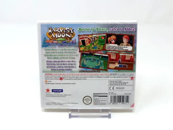 Parte trasera de Harvest Moon: El Pueblo del Árbol Celeste (ESP) (Precintado) para Nintendo 3DS, edición PAL España