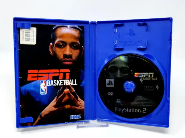 Interior del juego ESPN NBA Basketball (ESP) para PlayStation 2 con disco y manual
