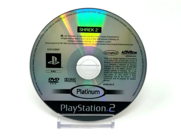 Shrek 2 (ITA) (Platinum) (Disco) para PlayStation 2, edición PAL Italia, de segunda mano