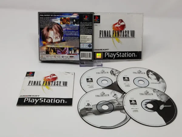 Lateral de la caja de Final Fantasy VIII (ESP) para PlayStation 1
