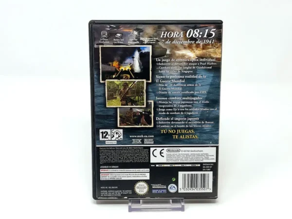 Parte trasera de Medal of Honor: Rising Sun (ESP) para Nintendo GameCube, edición PAL España