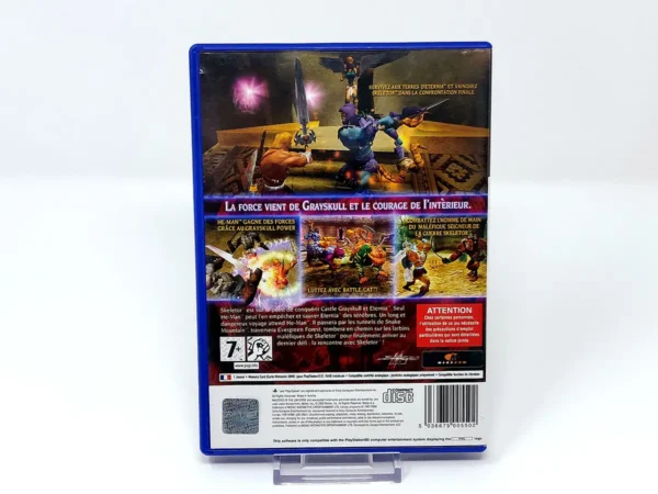Parte trasera de Masters of the Universe: He-Man - Defender of Grayskull (FRA) para PlayStation 2, edición PAL Francia