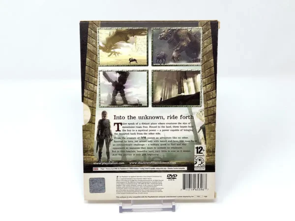 Parte trasera de Shadow of the Colossus (Edición Limitada) (UK) para PlayStation 2, edición PAL UK