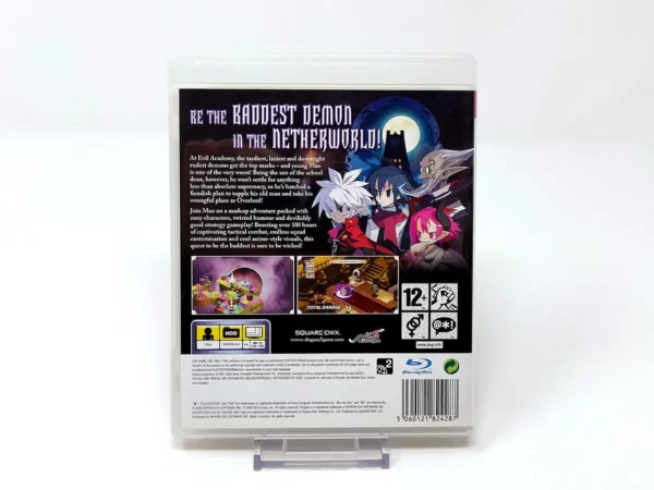 Parte trasera de Disgaea 3: Absence of Justice (UK) para PlayStation 3, edición PAL UK