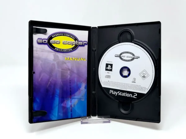 Interior del juego Go Go Copter: Remote Control Helicopter (ESP) para PlayStation 2 con disco y manual