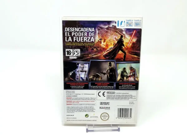 Parte trasera de Star Wars: El Poder de la Fuerza (ESP) para Nintendo Wii, edición PAL España