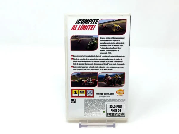 Parte trasera de MotoGP (ESP) (Promo) para PSP, edición PAL España