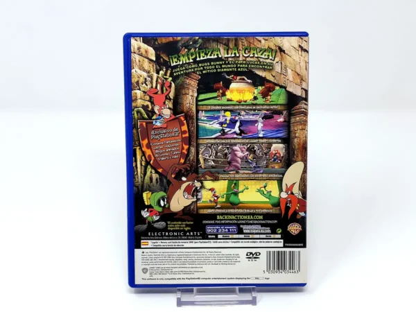 Parte trasera de Looney Tunes: De Nuevo en Acción (ESP) para PlayStation 2, edición PAL España
