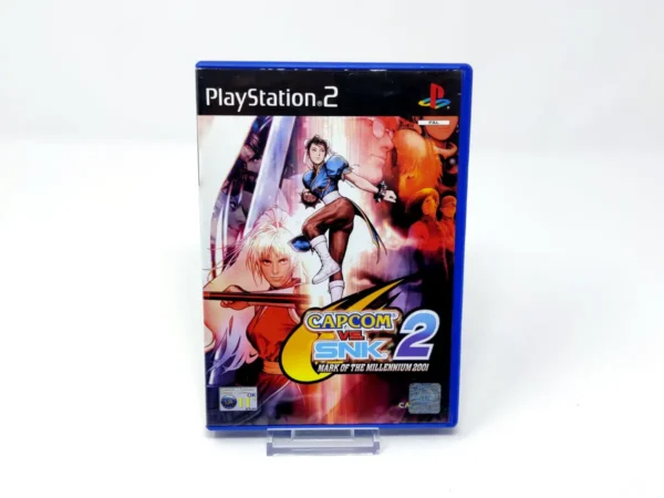 Portada de Capcom vs. SNK 2: Mark of the Millennium 2001 (UK) (Rebajado) para PlayStation 2, edición PAL UK, de segunda mano