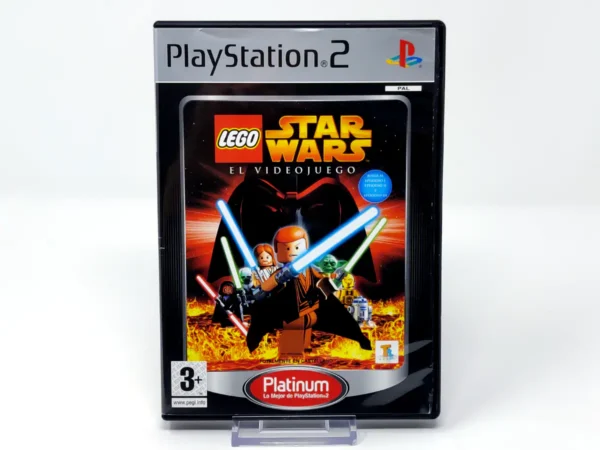 Portada de LEGO Star Wars: El Videojuego (ESP) (Platinum) (Rebajado) para PlayStation 2, edición PAL España, de segunda mano