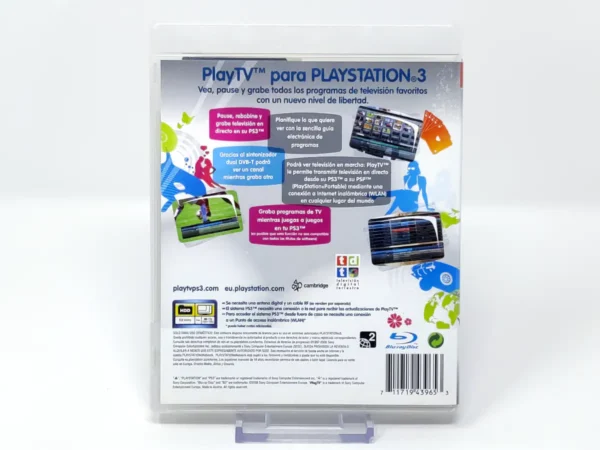 Parte trasera de PlayTV (ESP) para PlayStation 3, edición PAL España