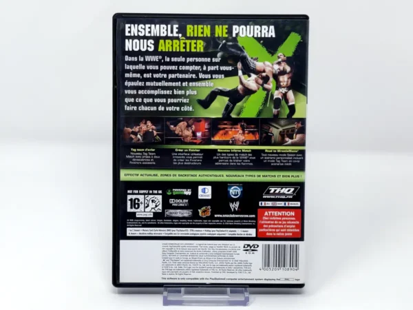 Parte trasera de WWE SmackDown vs. Raw 2009 (FRA) (Rebajado) para PlayStation 2, edición PAL Francia