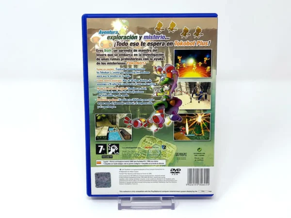 Parte trasera de Tokobot Plus: Mysteries of the Karakuri (ESP) para PlayStation 2, edición PAL España