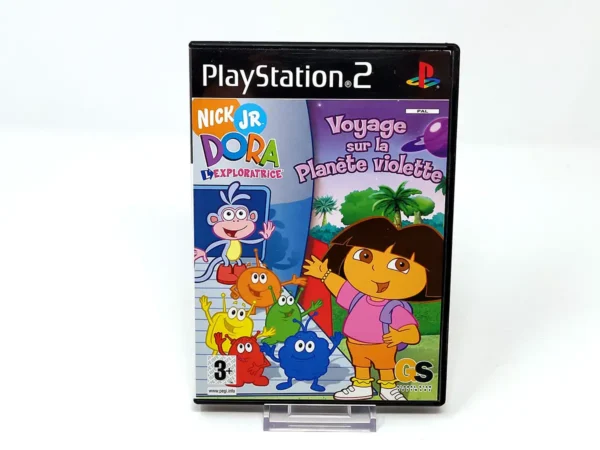 Portada de Dora l'Exploratrice: Voyage sur la Planète Violette (FRA) para PlayStation 2, edición PAL Francia, de segunda mano