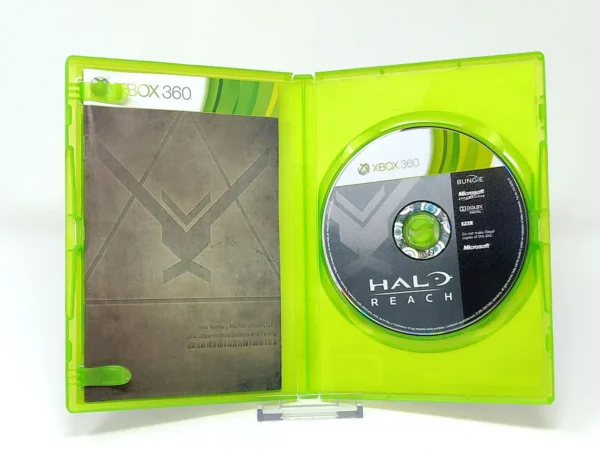 Interior del juego Halo: Reach (ESP) para XBOX 360 con disco y manual