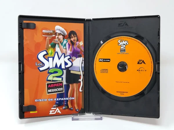 Lateral de la caja de Los Sims 2: Abren Negocios (ESP) para PC
