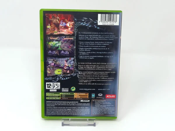 Parte trasera de Magic: The Gathering: Battlegrounds (ESP) para XBOX, edición PAL España