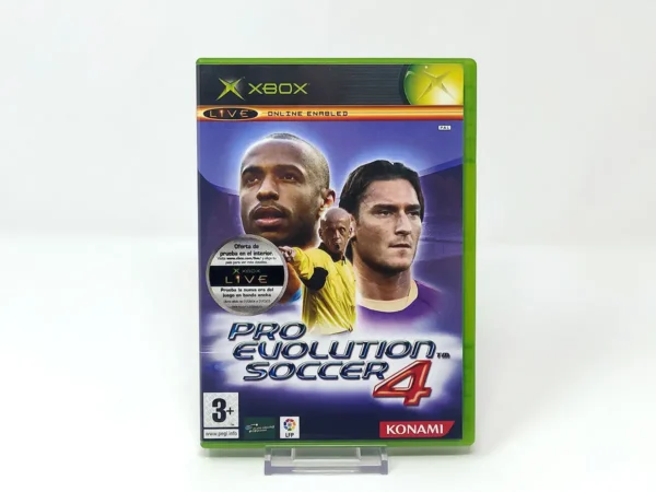 Portada de Pro Evolution Soccer 4 (ESP) para XBOX, edición PAL España, de segunda mano