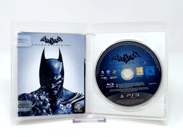 Interior del juego Batman: Arkham Origins (ESP) para PlayStation 3 con disco y manual