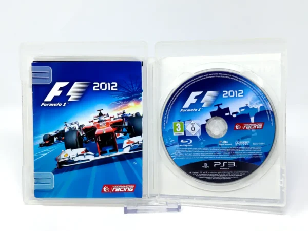 Interior del juego F1 2012 (ESP) (v2) para PlayStation 3 con disco y manual