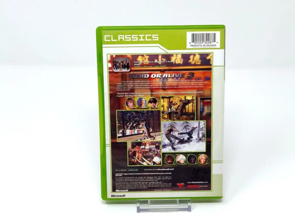 Parte trasera de Dead or Alive 3 (ITA) (Classics) para XBOX, edición PAL Italia