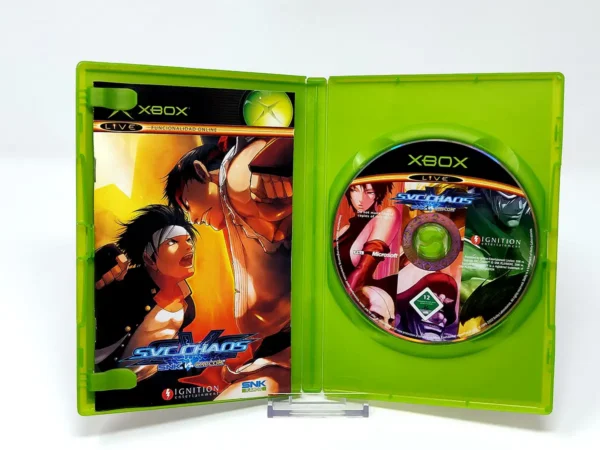 Interior del juego SNK vs. Capcom: SVC Chaos (ESP) para XBOX con disco y manual