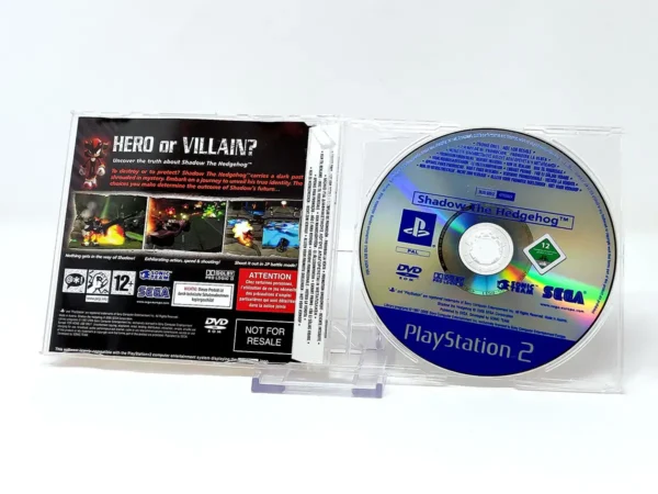 Parte trasera de Shadow the Hedgehog (EUR) (Promo) para PlayStation 2