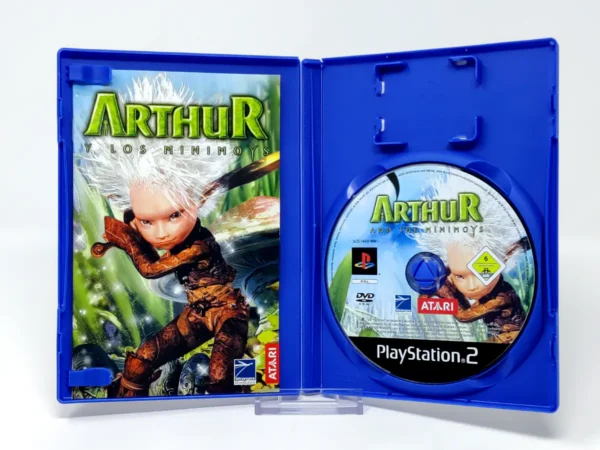 Interior del juego Arthur y los Minimoys (ESP) para PlayStation 2 con disco y manual