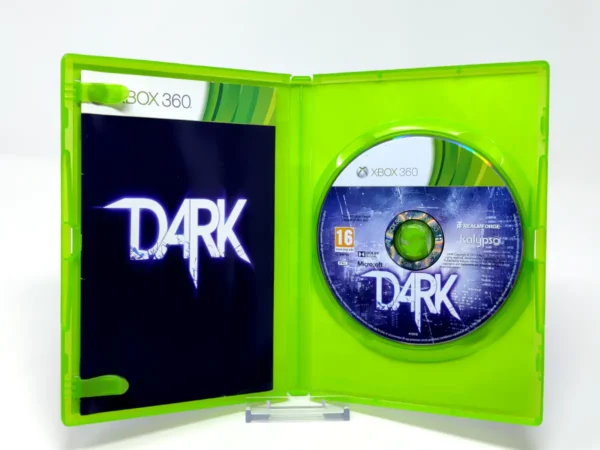 Interior del juego Dark (UK) para XBOX 360 con disco y manual