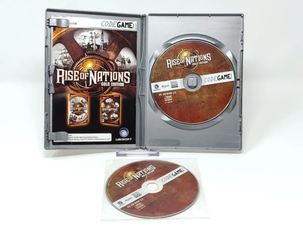 Interior del juego Rise of Nations (Gold Edition) (ESP) para PC con disco y manual