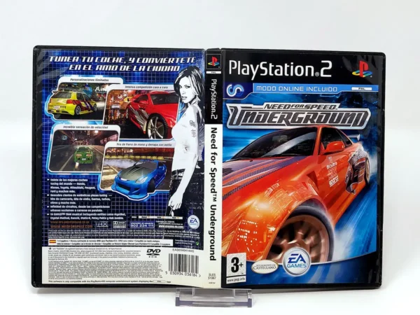 Need for Speed: Underground (ESP) (Carátula) para PlayStation 2, edición PAL España, de segunda mano