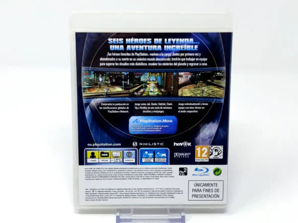 Parte trasera de PlayStation Move Heroes (ESP) (Promo) para PlayStation 3, edición PAL España
