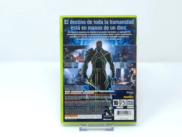 Interior del juego Too Human (ESP) para XBOX 360 con disco y manual