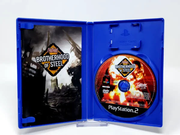 Interior del juego Fallout: Brotherhood of Steel (ESP) para PlayStation 2 con disco y manual