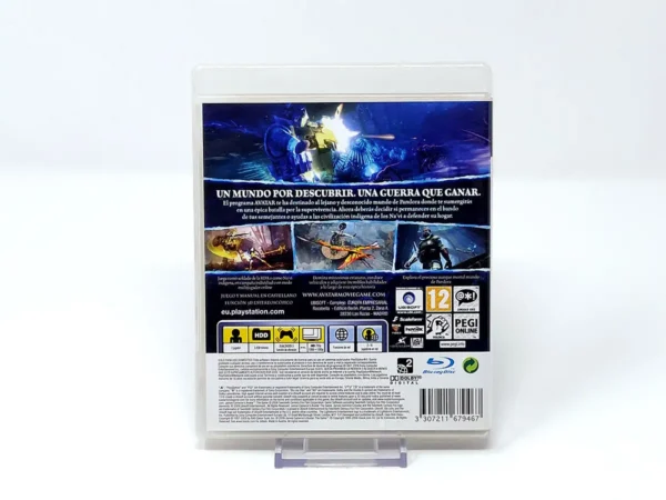 Parte trasera de James Cameron's Avatar: The Game (ESP) para PlayStation 3, edición PAL España