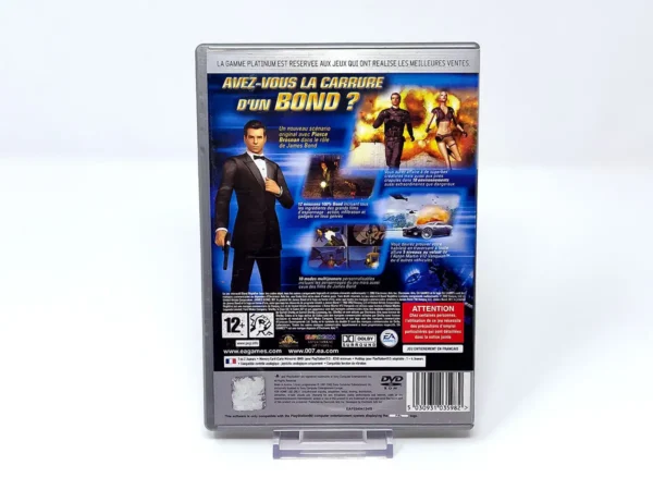 Parte trasera de James Bond 007: Nightfire (FRA) (Platinum) (Rebajado) para PlayStation 2, edición PAL Francia