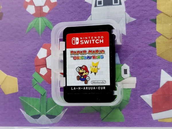 Lateral de la caja de Paper Mario: The Origami King (ESP) para Nintendo Switch