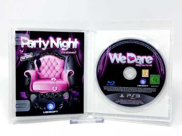 Interior del juego Party Night (ESP) para PlayStation 3 con disco y manual