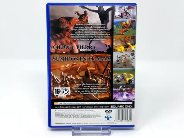 Parte trasera de Drakengard (ESP) para PlayStation 2, edición PAL España
