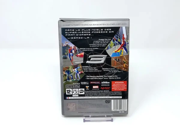 Parte trasera de Spider-Man 3 (FRA) (Platinum) para PlayStation 2, edición PAL Francia