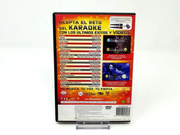 Parte trasera de Disney Sing It: Pop Hits (ESP) (Rebajado) para PlayStation 2, edición PAL España