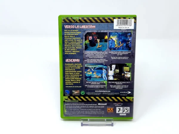 Parte trasera de Whiplash (ESP) para XBOX, edición PAL España