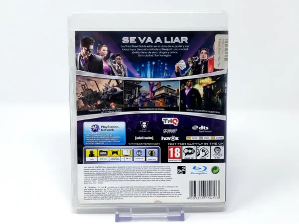 Parte trasera de Saints Row: The Third (Edición Genki) (ESP) (Rebajado) para PlayStation 3, edición PAL España