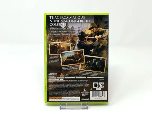 Parte trasera de Call of Duty 3 (ESP) para XBOX 360, edición PAL España